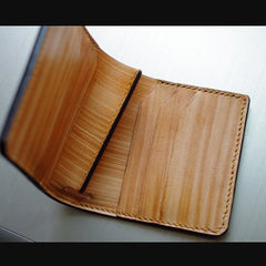 Handmade Leather Carp Tooled Mens billfold Wallet Cool Slim Wallet Biker Wallet for Men