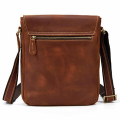 Cool Coffee LEATHER MENS 10 inches Vertical iPAD BAG COURIER BAG Brown MESSENGER BAG FOR MEN