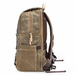 CANVAS WATERPROOF MENS CANON CAMERA BACKPACK 15'' LARGE NIKON CAMERA BAG DSLR CAMERA BAG FOR MEN - imessengerbags