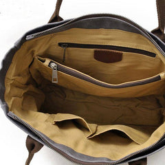 Mens Waxed Canvas Tote Bag Canvas Shopper Bag Canvas Shoulder Bag for Men