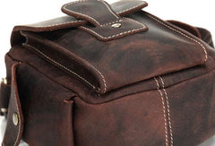 Cool Leather Mens Camera Bag Small Shoulder Bag Crossbody Bag For Men