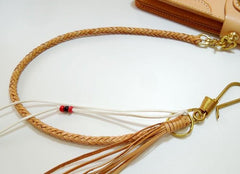 Leather Braided Biker Trucker Wallet Chain Hook for Chain Wallet Biker Wallet Trucker Wallet - imessengerbags