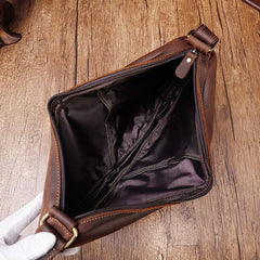 Cool Vintage Brown Leather Chest Bag Sling Bag Sling Crossbody Bag For Men - imessengerbags