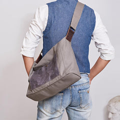 Canvas Mens 14 inches Side Bag Canvas Messenger Bags Canvas Travel Large Courier Bags for Men - imessengerbags