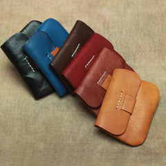Handmade Small Slim Leather Men's Wallet Coin Holder Card Holder For Men - imessengerbags