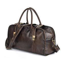 Casual Vintage Leather Men's Large Weekender Bag Travel Bag Overnight Bag For Men