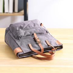 Canvas Leather Mens Womens Handbag Tote Bag Shoulder Bag Tote Purse For Men - imessengerbags