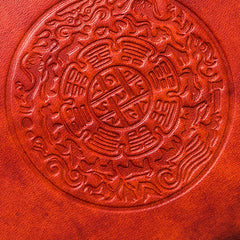 Handmade Leather Tibetan Tooled Mens billfold Wallet Cool Chain Wallet Biker Wallet for Men - imessengerbags