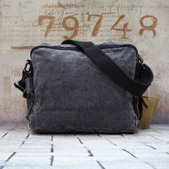 Vintage Canvas Black Mens Small Postman Bag Green Canvas Messenger Bags Small Courier Bag For Men