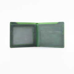 Vintage Mens Brown Leather's Bifold Small Wallet Black Front Pocket Wallet For Men - imessengerbags