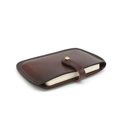 Handmade Leather Mens Card Wallet Front Pocket Wallets Small Wallets for Men