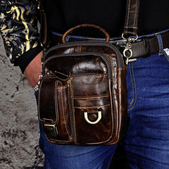 Vintage Leather Belt Pouches for Men Waist Bag BELT BAG Shoulder Bags For Men