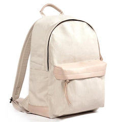 Waxed Canvas Womens Mens Backpack 14'' Green College White Backpack Travel Backpack For Men - imessengerbags