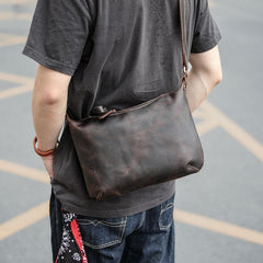 Dark Brown Leather Mens Casual 10