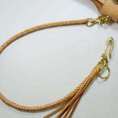 Leather Braided Biker Trucker Wallet Chain Hook for Chain Wallet Biker Wallet Trucker Wallet - imessengerbags