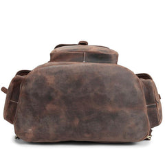 Cool Leather Mens School Backpack Vintage Travel Backpack Satchel Backpack for Men