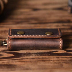 Handmade Leather Mens Cool Key Wallet Car Key Holder Car Key Case for Men - imessengerbags