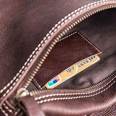 Genuine Leather Mens Cool Messenger Bag Square Bag Chest Bag Bike Bag Cycling Bag for men - imessengerbags