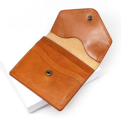 Cool Leather Mens Slim Card Wallet Front Pocket Wallets Small Change Wallet for Men