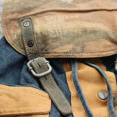 Fashion Denim Blue Mens Large Backpack Laptop Backpack Blue Jean Travel Backpacks For Men - imessengerbags