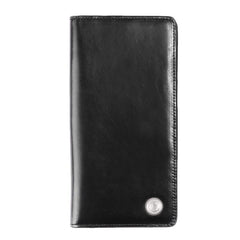 Casual Leather Men's Black Trifold Long Wallet Passport Wallet For Men - imessengerbags