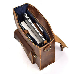 Cool Leather Mens Briefcase Handbag Backpack Satchel Backpack Travel Backpack for Men - imessengerbags