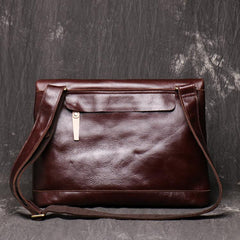 Brown Leather Men Satchel Side Bag Messenger Bag Black Courier Bag For Men