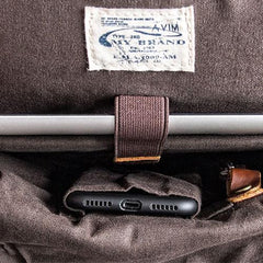 Canvas Leather Mens Cool Chest Bag Sling Bag Crossbody Bag Travel Bag Hiking Bag for men - imessengerbags