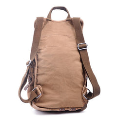 Canvas Black Mens Hiking Backpack Large Khaki School Backpack Canvas Travel Backpack For Men - imessengerbags