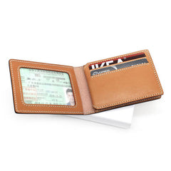 Leather Mens Slim license Wallet Card Wallets Slim Wallet Front Pocket Wallet for Men - imessengerbags