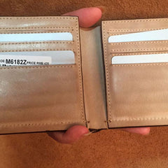 Handmade Leather Mens Cool billfold Leather Wallet Men Slim Wallet Bifold for Men - imessengerbags