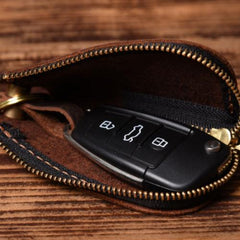 Handmade Leather Mens Cool Car Key Wallet Car Key Holder Car Key Case for Men - imessengerbags