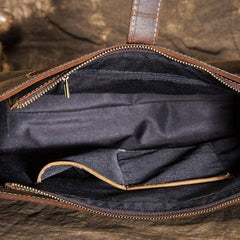Cool Vintage Brown Leather Mens Messenger Bag Side Bag Work Bag Shoulder Bag for Men