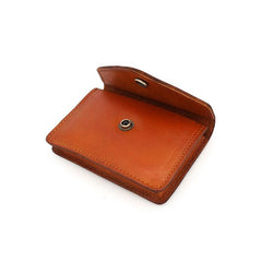 Leather Mens Envelope Front Pocket Wallet Card Wallet Cool Small Change Wallet for Men