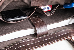 Genuine Leather Mens Briefcase Messenger Bag Laptop Bag Shoulder Bag for men