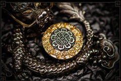 Handmade Leather Chinese Dragon Tooled Mens billfold Wallet Cool Chain Wallet Biker Wallet for Men - imessengerbags