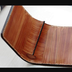 Handmade Leather Chinese Dragon Tooled Mens billfold Wallet Cool Slim Wallet Biker Wallet for Men - imessengerbags