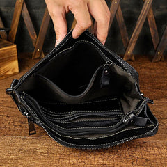 Large Leather Mens Wristlet Bag Wristlet Wallet Side Bag Clutch Wallet for Men