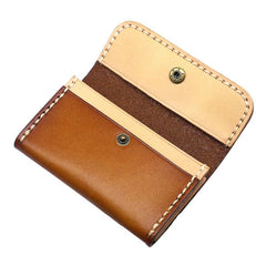 Leather Mens Card Wallet Front Pocket Wallets Small Slim Wallets Change Wallet for Men - imessengerbags