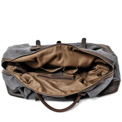 Cool Waxed Canvas Leather Mens Large Travel Weekender Bag Waterproof Duffle bag for Men