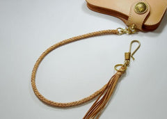 Leather Braided Biker Trucker Wallet Chain Hook for Chain Wallet Biker Wallet Trucker Wallet - imessengerbags