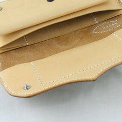 Handmade Leather Biker Wallet Tooled Floral Mens Cool Chain Wallet Trucker Wallet with Chain