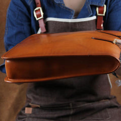 Handmade Leather Mens Cool Messenger Bag Briefcase Work Bag Laptop Bag for men