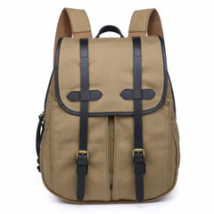 Mens Canvas Leather Backpacks Canvas Travel Backpack Canvas School Backpack for Men