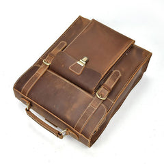 Cool Leather Mens Briefcase Handbag Backpack Satchel Backpack Travel Backpack for Men - imessengerbags