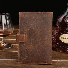 Cool Brown Vintage Mens Leather Long Wallet Bifold Long Wallet for Men