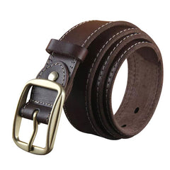 Genuine Leather Punk Rock Biker Trucker Mens Belt Men Black Coffee Belt for Men