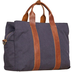 Mens Leather Canvas Travel Bag Canvas Handbag Canvas Weekender Bag for Men