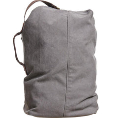 Cool Canvas Leather Mens Bucket Backpack Canvas Travel Bag Canvas Barrel Bag for Men - imessengerbags