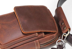 HANDMADE LEATHER MENS WAIST BAG HIP PACK BELT BAG FANNY PACK BUMBAG FOR MEN - imessengerbags